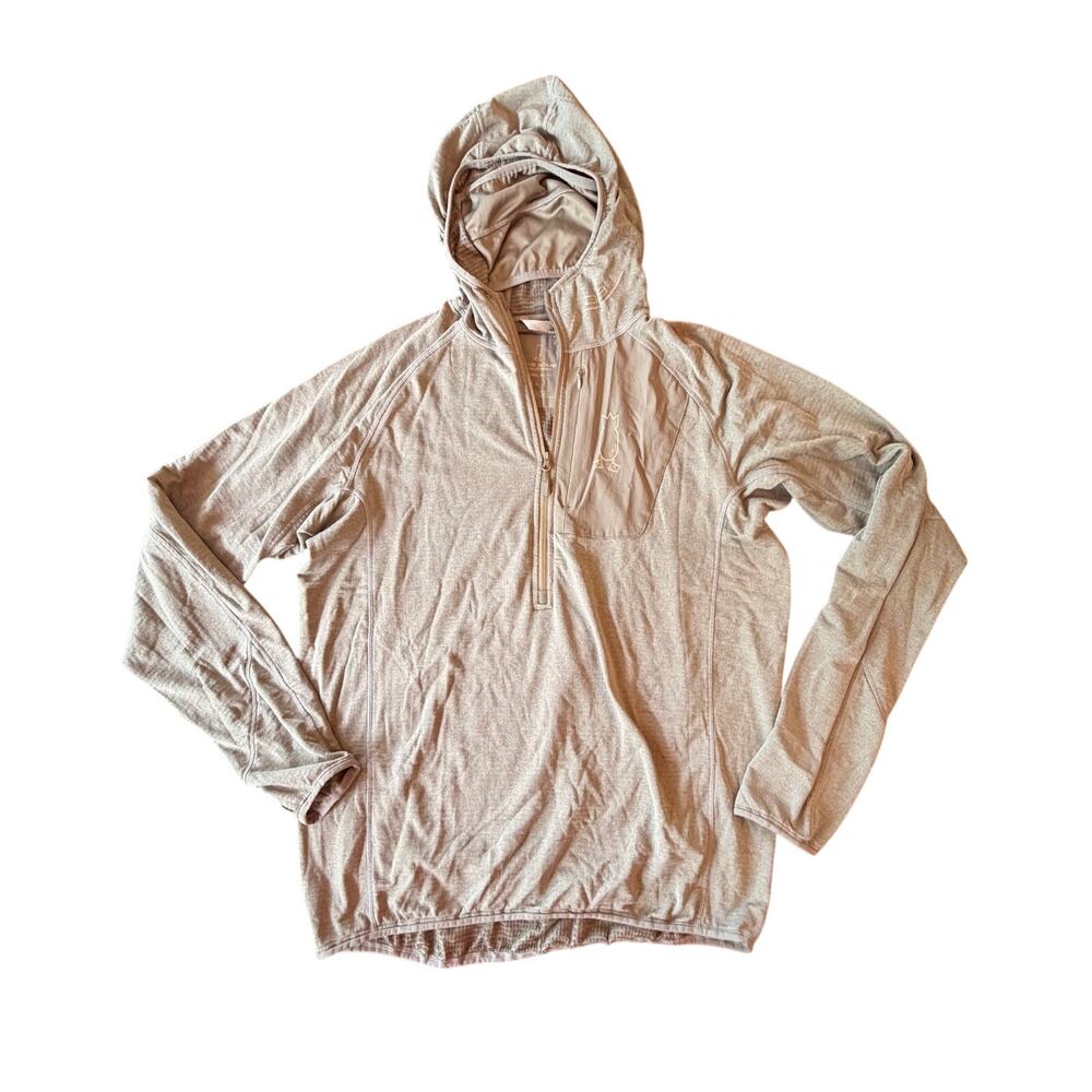 Dive Bomb Industries Lightweight Thermal Hoodie Base Layer Wool Large Tan